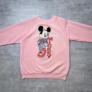 1980s Disney Mickey Mouse pink sweatshirt